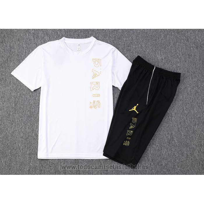 Chandal del Paris Saint-Germain Jordan Manga Corta 2023-2024 Blanco - Pantalon Corto